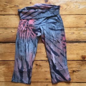 OMGirl Tie Dye Cropped Yoga Leggings